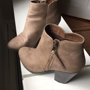 Dark brown booties size 7